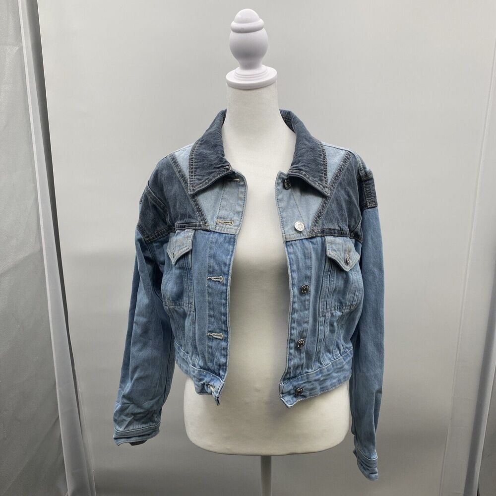 Wild Fable Denim Jacket Womens Small Blue Denim Trucker
